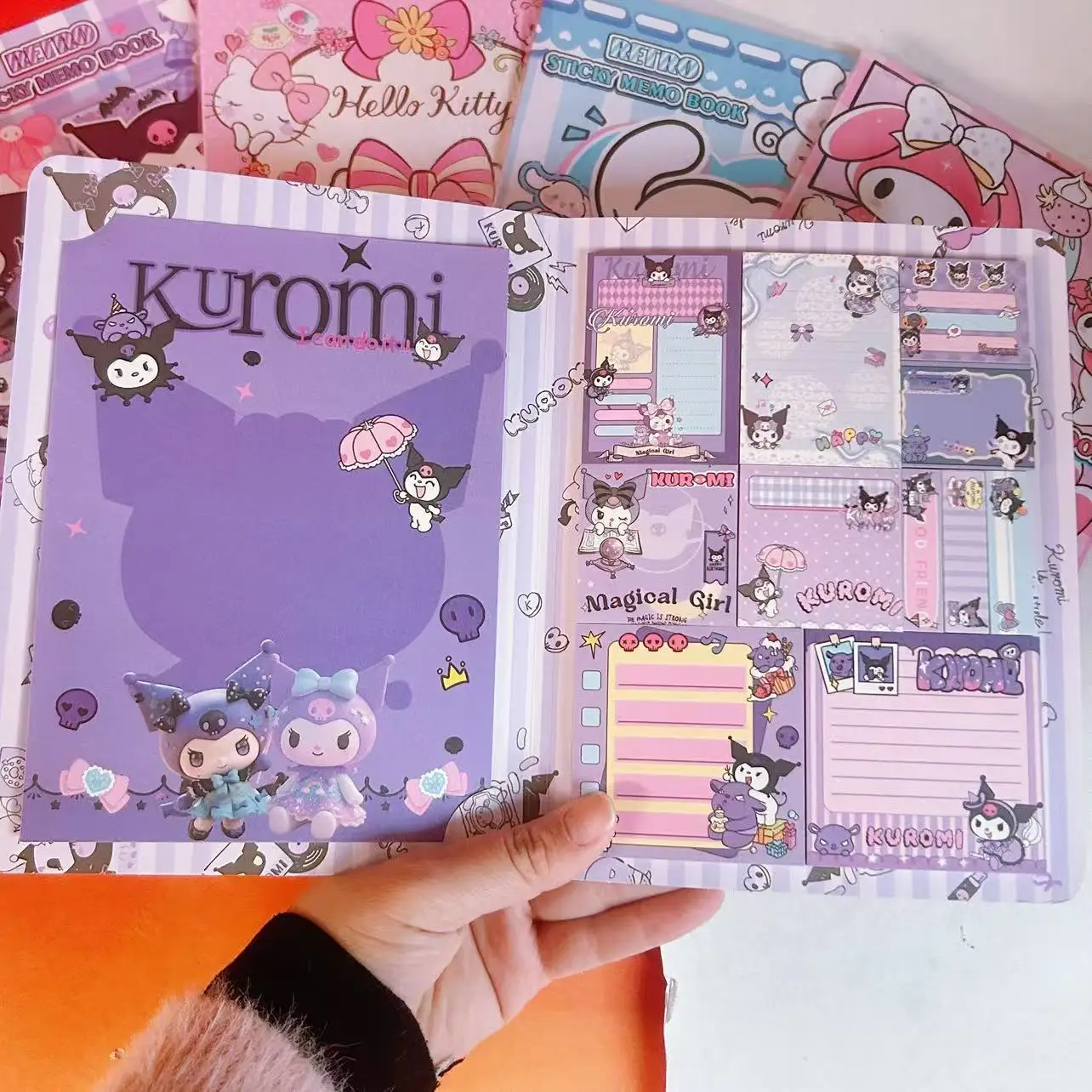 1pcs for Kuromi Pet Convenience Manga Cute Sticker Combination High Beauty Cat N Times Convenience Sticker Student Message Post