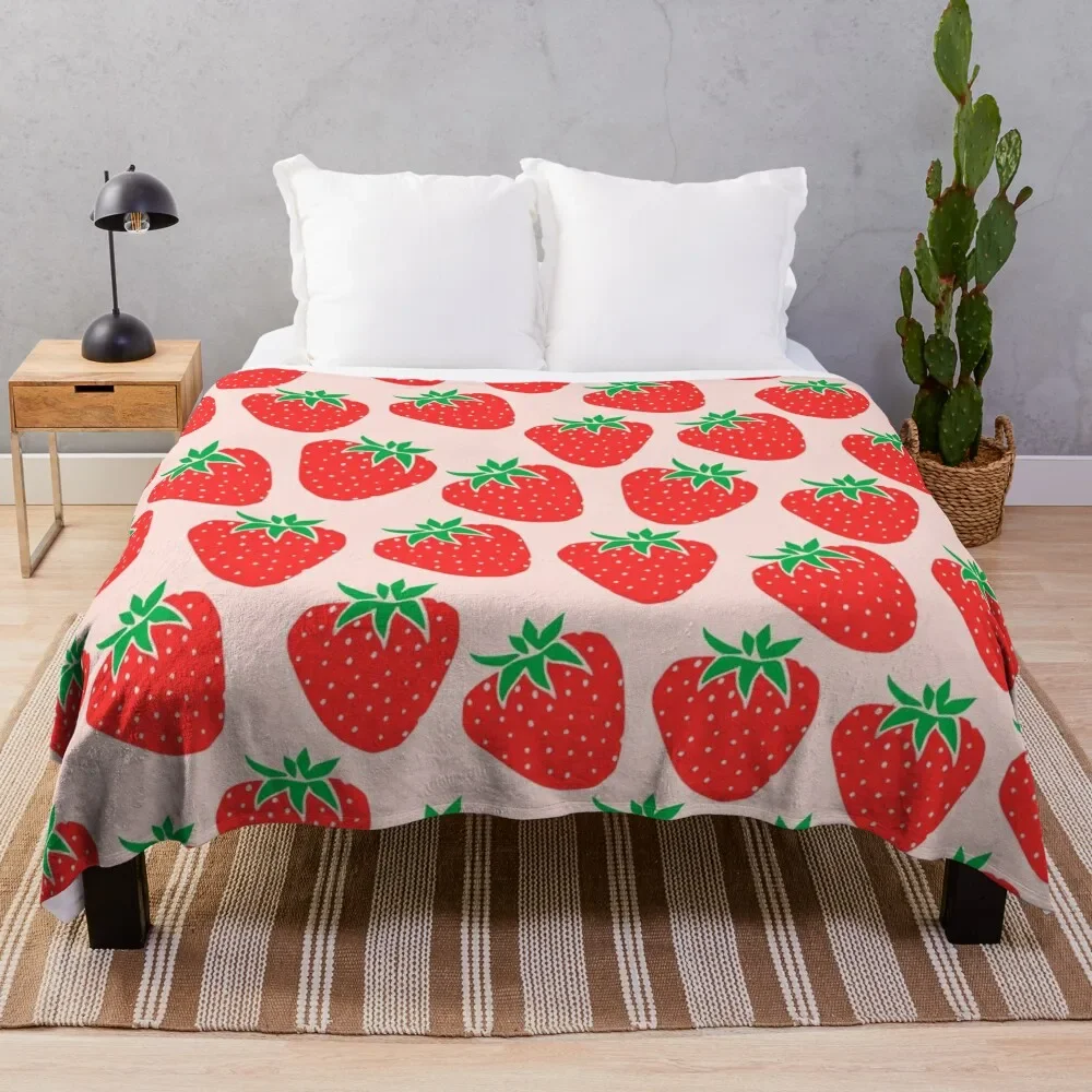 

Cute Strawberry Throw Blanket Hair manga Blankets