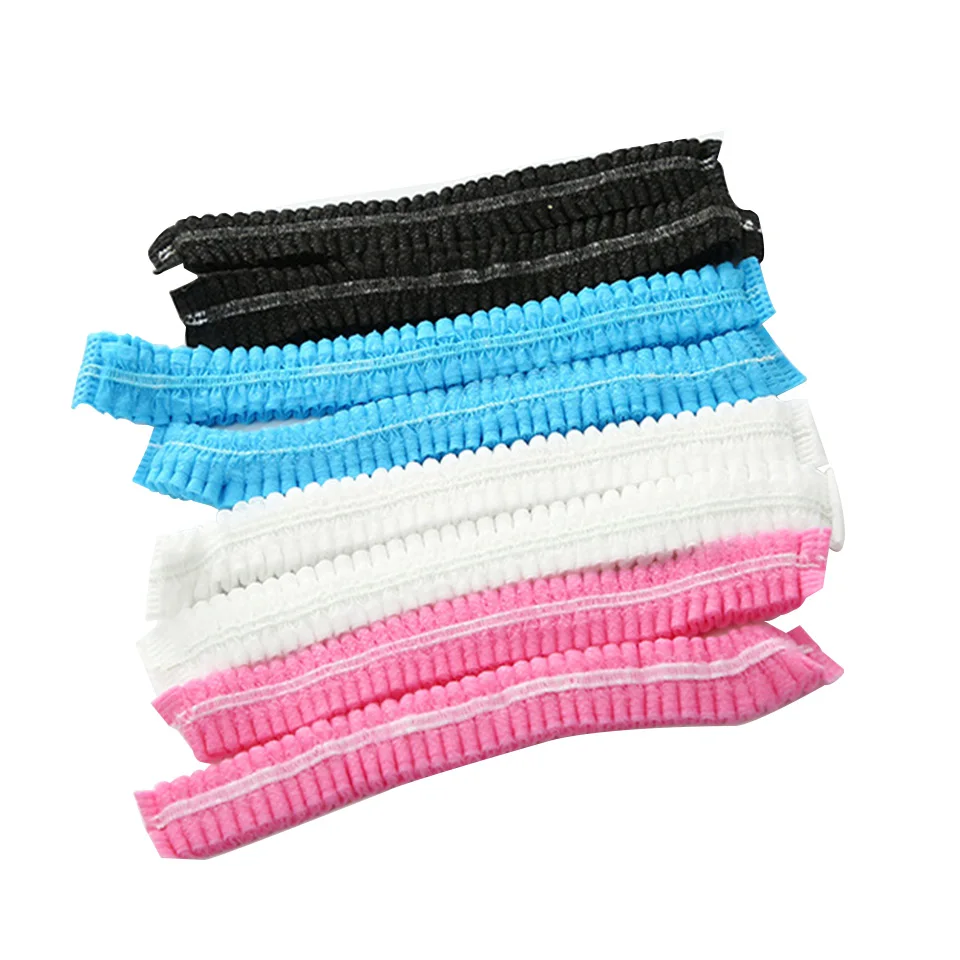 50/100pcs Disposable Non Woven Fabric Sterile Hat For Grafting Eyelash Makeup Hair Net Caps SPA Hair Salon Bathroom Supplies