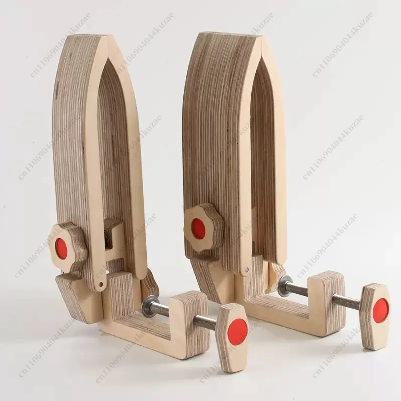 Wooden G-shaped Sewing Clamp, Auxiliary Fixing Tool for DIY Handmade Leather Craft Stitching Work