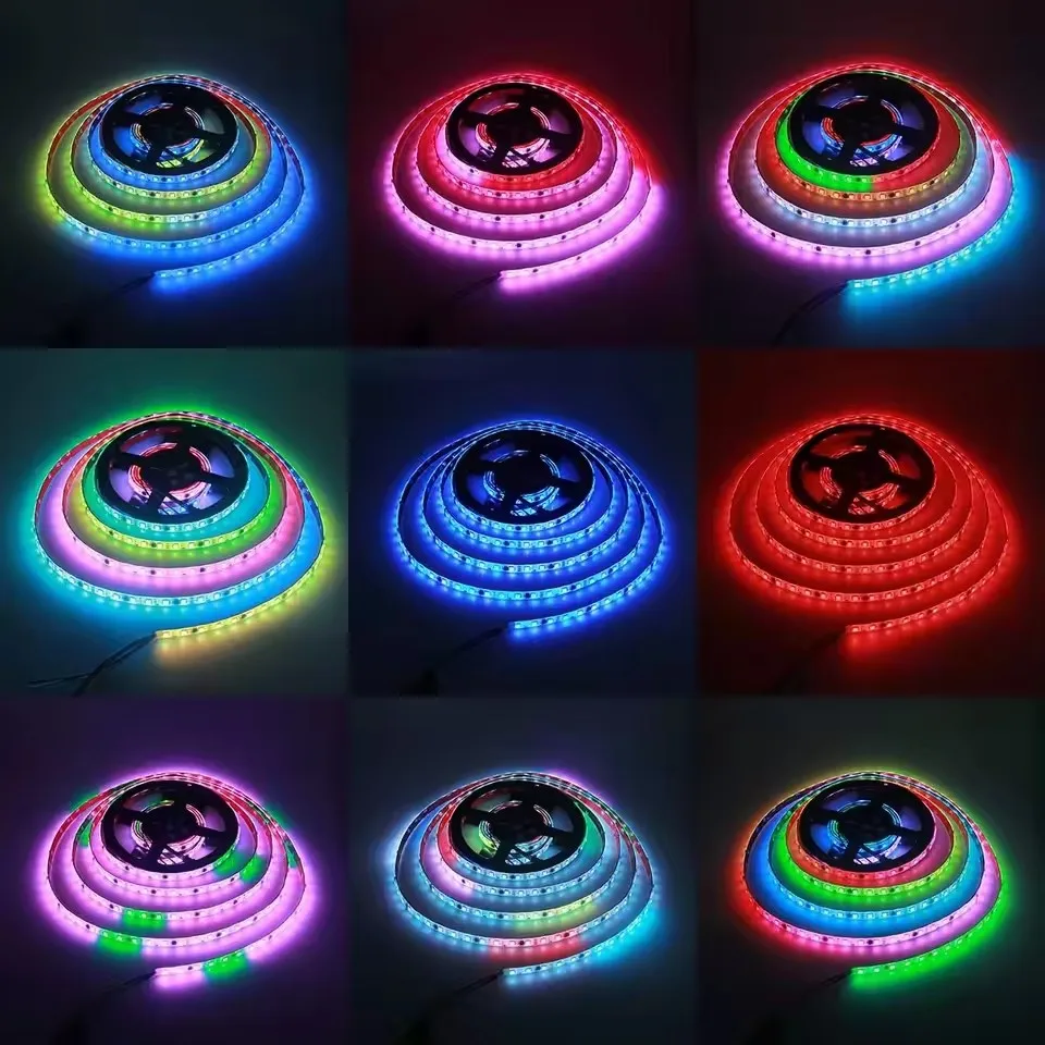 Ws2812B Rgbic Led Strip Light 5V Usb Wall Home Rgb Light Strip Controller App Bluetooth Control 1-30M Flexible Ribbon Lamp Diode