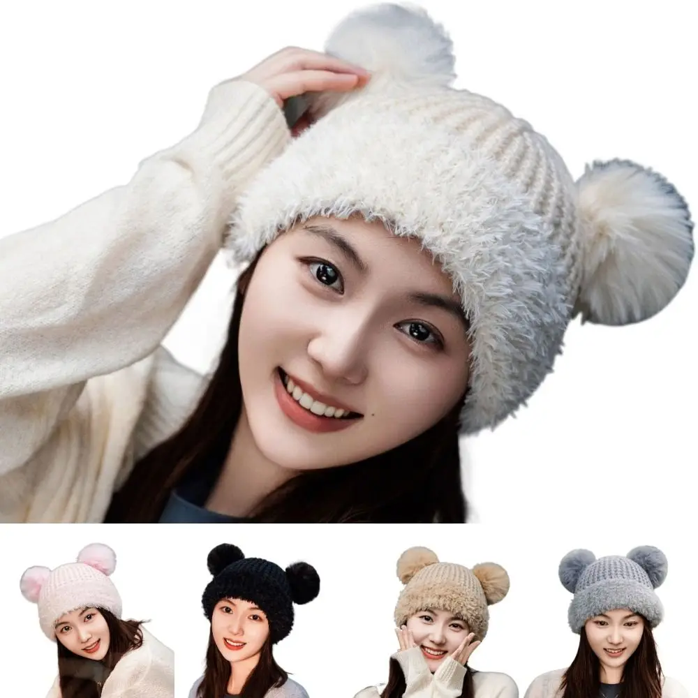 قبعات للأطفال كرتونية مطرزة ، نمط الصوف ، قبعة الحياكة القطيفة ، العجين المقلي بالإبرة ، اللفات ، الرجعية ، الدافئة ، للجنسين #2