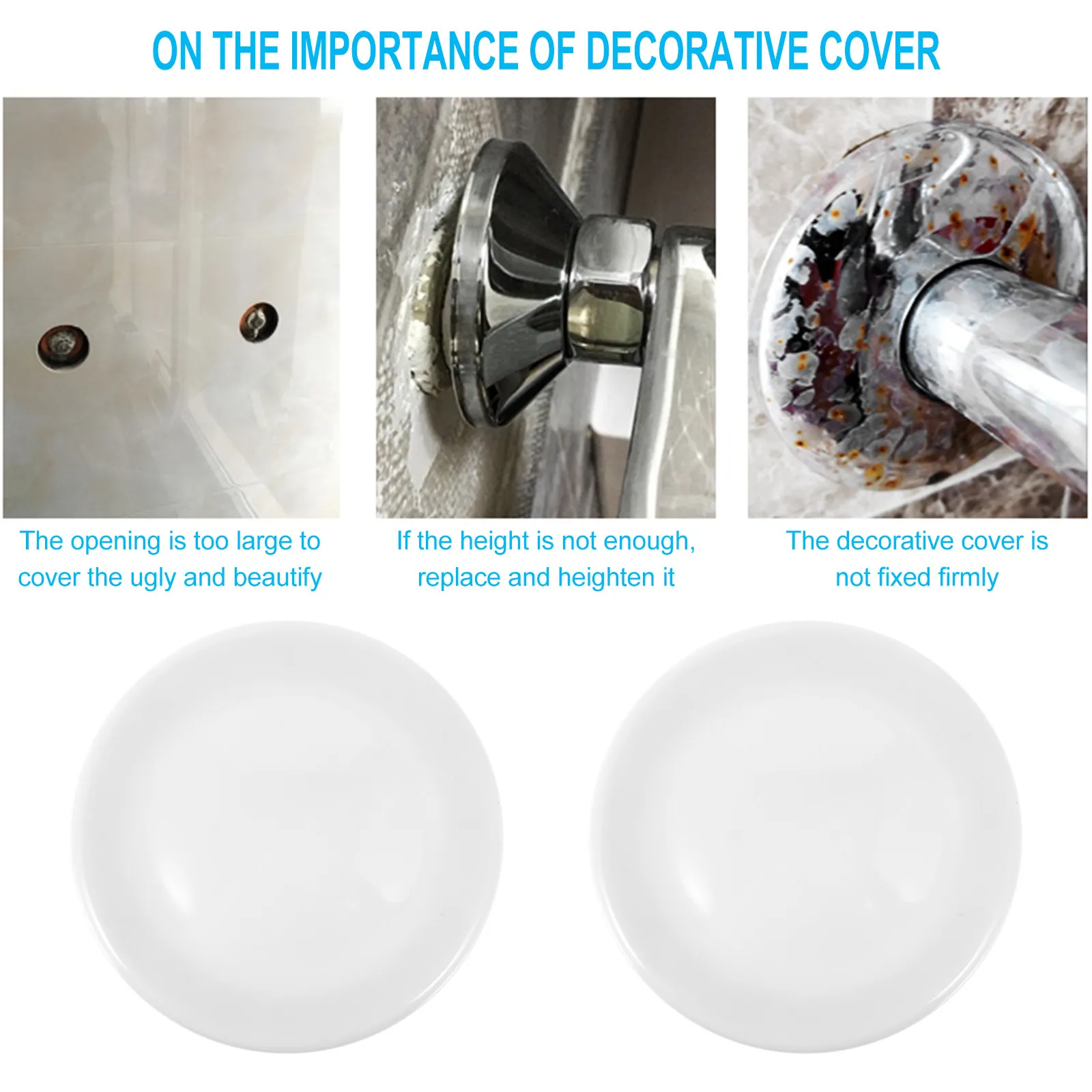 4Pcs Reserved Hole Cover Wall Hole Block Cover Decor for Wall Pipeline Accessory Home Decoration Rust Resistant Strong Bearing