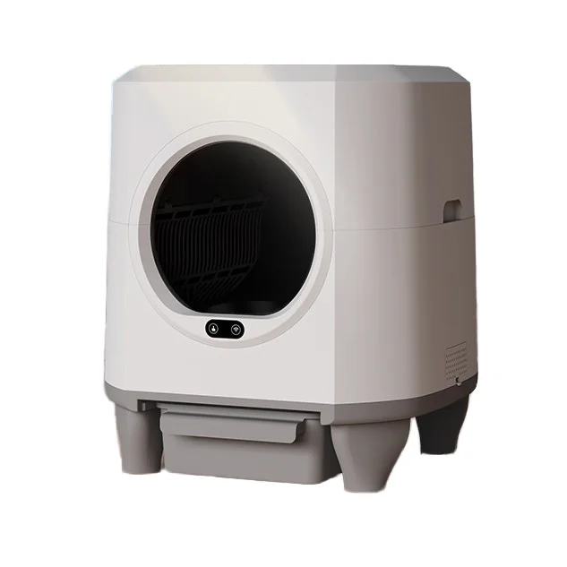 

Intelligent Large Capacity Smart Cat Litter Box Easy Clean Feature PP Plastic Square Top Radar Detection Left Right Accessories
