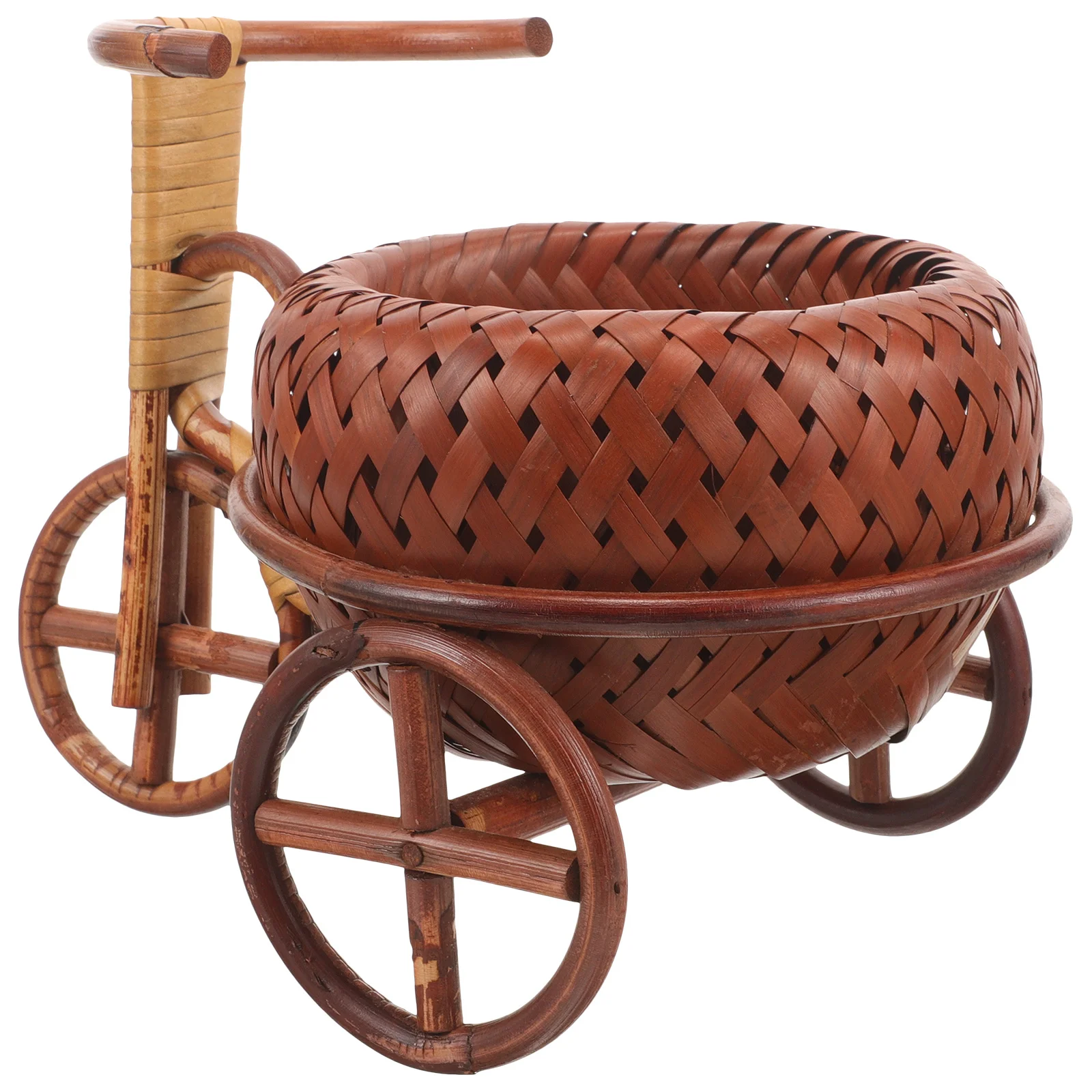 

Woven Basket Tricycle Design Bamboo Storage Decorative Basket for Wedding Party Shower Favor Decoration