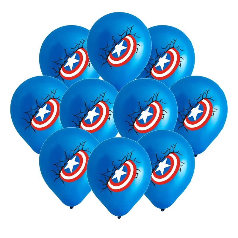 10 Stücke Marvel The Avengers Latex Ballon Set Partyzubehör Junge Geburtstagsfeier Babyparty Partydekorationen Kinderspielzeug Klassisches Spielzeug