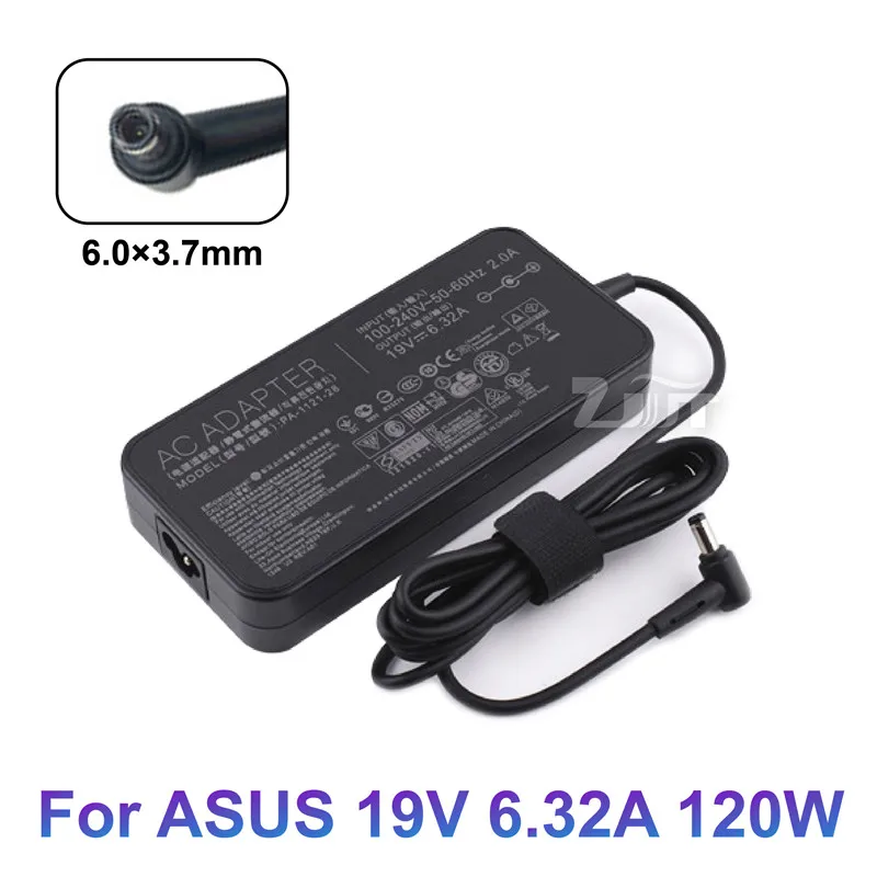 19V 6.32A 120W 6.0*3.7mm AC Laptop Adapter Power Charger For ASUS TUF Gaming FX705GM FX705GE FX705GD FX505 FX505GD FX505GE