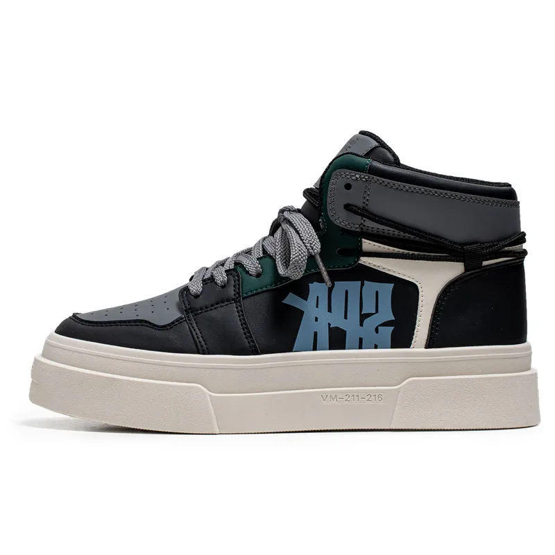 

Men's motorcycle shoes ins high top shoes thick soled trendy shoes casual shoes men's shoes