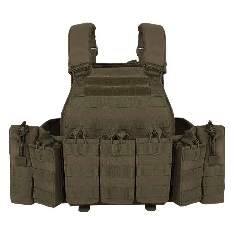 YAKEDA 1000D Nylon Tactical Vest Outdoor Hunting Protective Adjustable Multifunction Molle Vest for Airsoft Combat Equipment