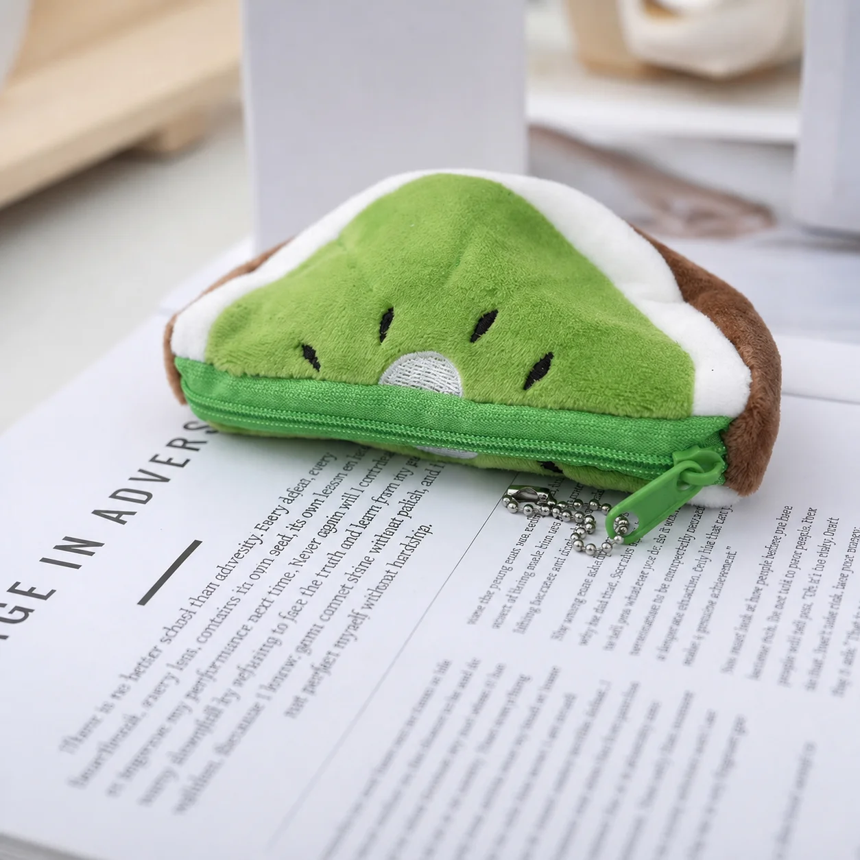 Fruit Slice Purse Lightweight Fruit Design Wallet Plush Storage Pouch Washable Fruit Shaped Coin Purse For Backpack Decoration