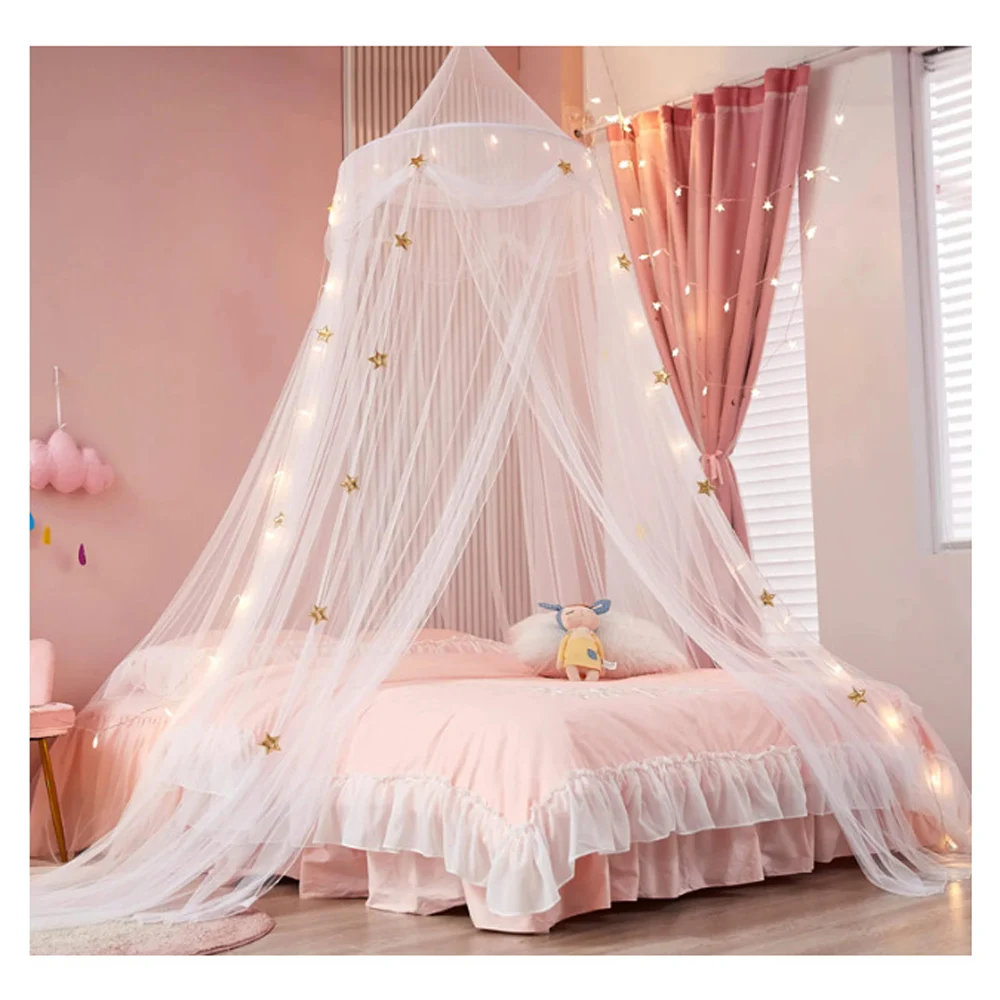 Summer Mosquito Net Crib Hammock Round Dome Mosquito Net Star Bed Canopy Bedroom Corner Decorative Princess Mosquito net