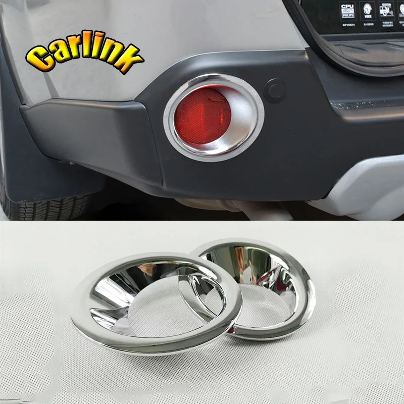 For Nissan X-Trail T31 2008 2009 2010 2011 12 13 ABS Chrome Car Rear Bumper Rear Fog Lamp Decorative Frame Exterior Accessories