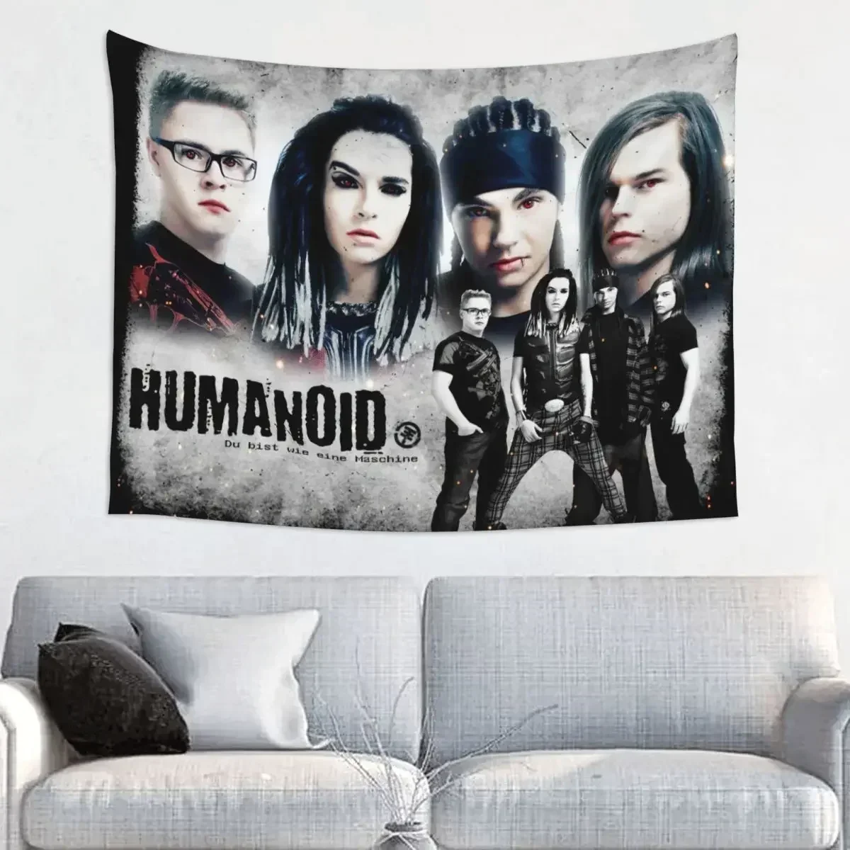 

Tokio Hotel Rock Tapestry Hippie Polyester Wall Hanging BillKaulitz Wall Decor Table Cover Mandala Wall Blanket