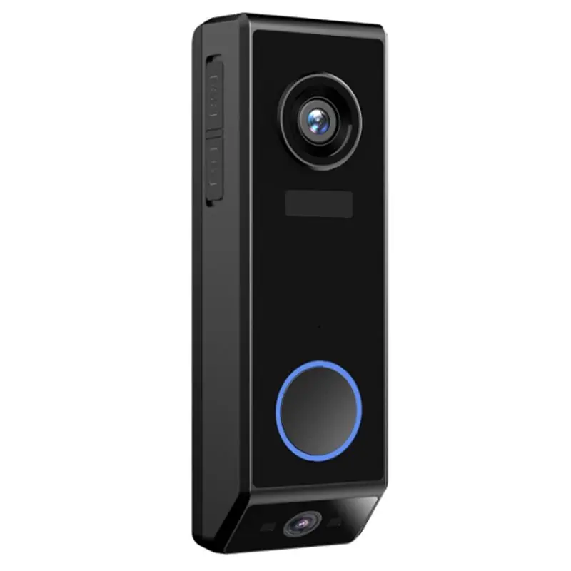 FFYY-Dual Lens Video Battery /Wired Power Doorbell Wireless With Chime, 2 Way Audio, Voice Changer