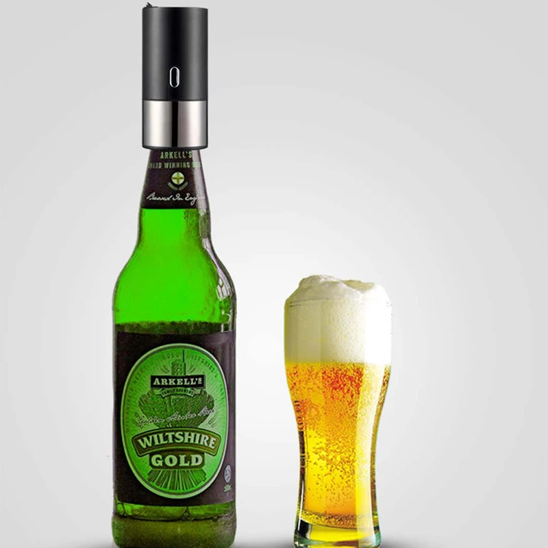 Portable Beer Foam Machine Home Beer Bartender Foamer Table Wine Foamer Suitable for Bottled Wine Aluminum alloy