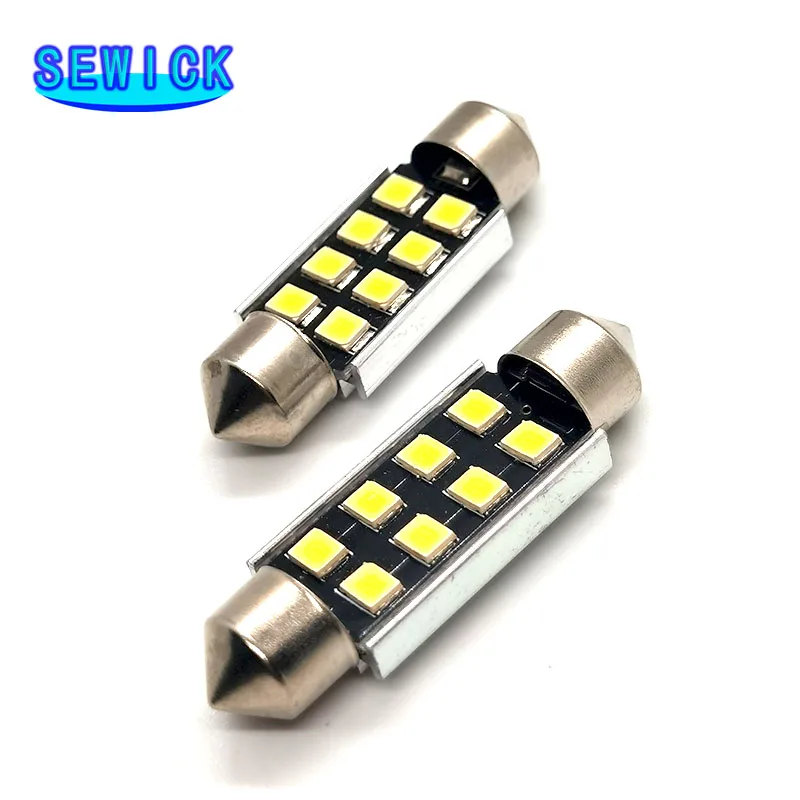 

400pcs Car Festoon 31mm 36mm 39mm 41mm 8 Smd LED ERROR FREE 5630 5730 CANbus C5W Led Interior Reading White Dome Lamps 12v