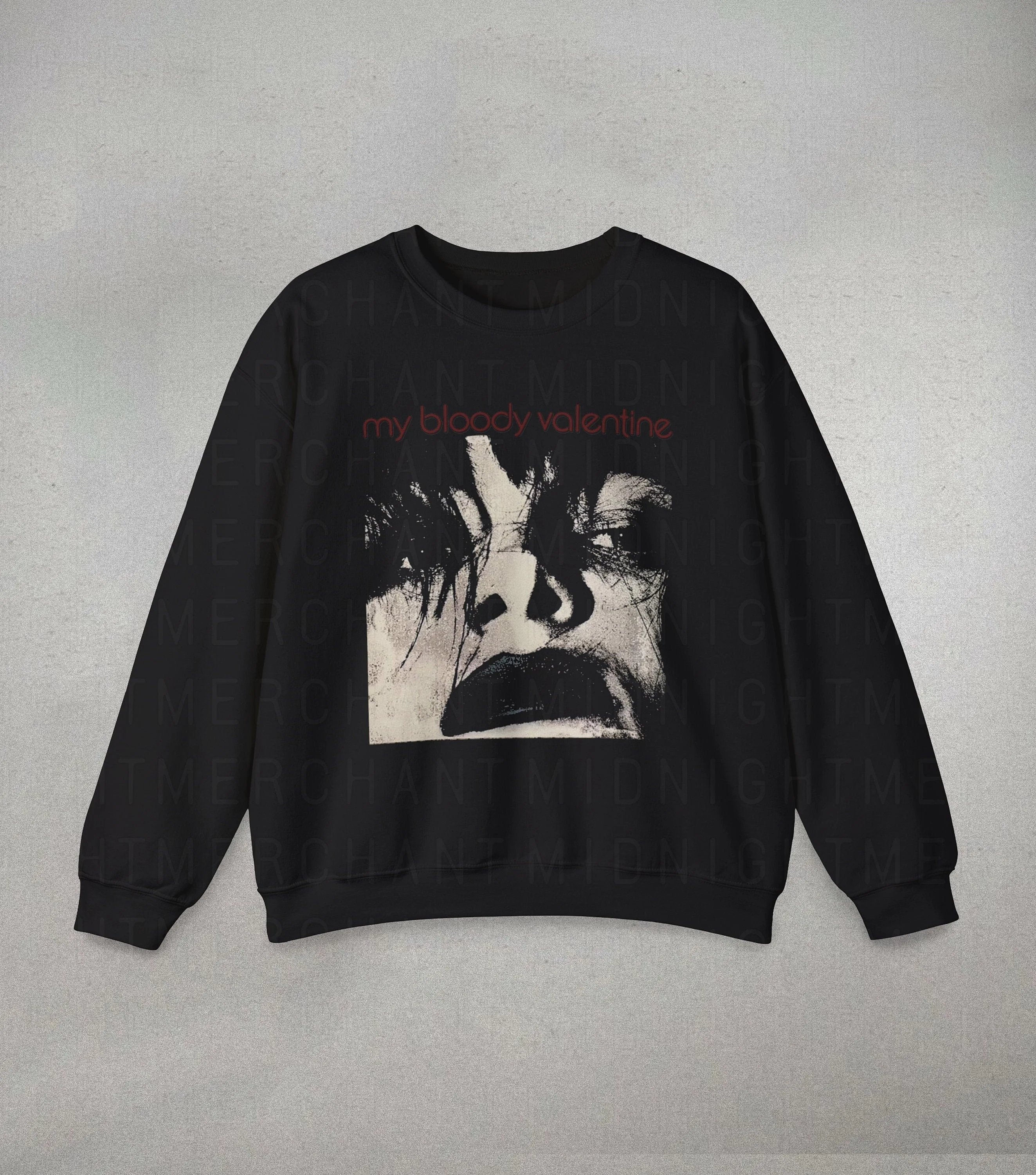

Autumn and Winter Cotton Crew Neck Sweatshirt This Edgy Design Showcases The Band's Name Lovers of Alternative Rock