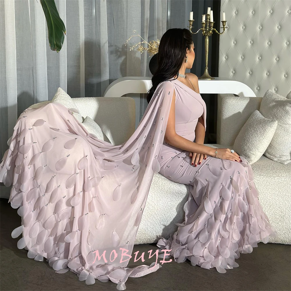 MOBUYE-Robe de Bal Longue à Manches Courtes pour Femme, Tenue de Soirée Élégante, Populaire, 2024