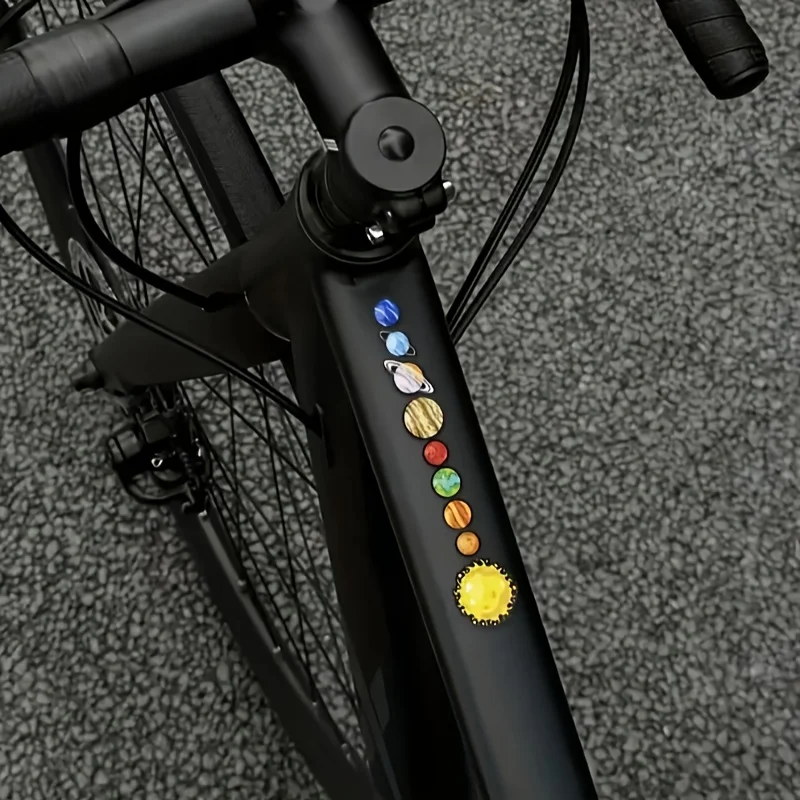AliExpress NONE 2Pcs Solar System Planet Bike Stickers, MTB Upper Lower Tube Decals, Scratch Proof, Waterproof Washable Bicycle Decor Stickers