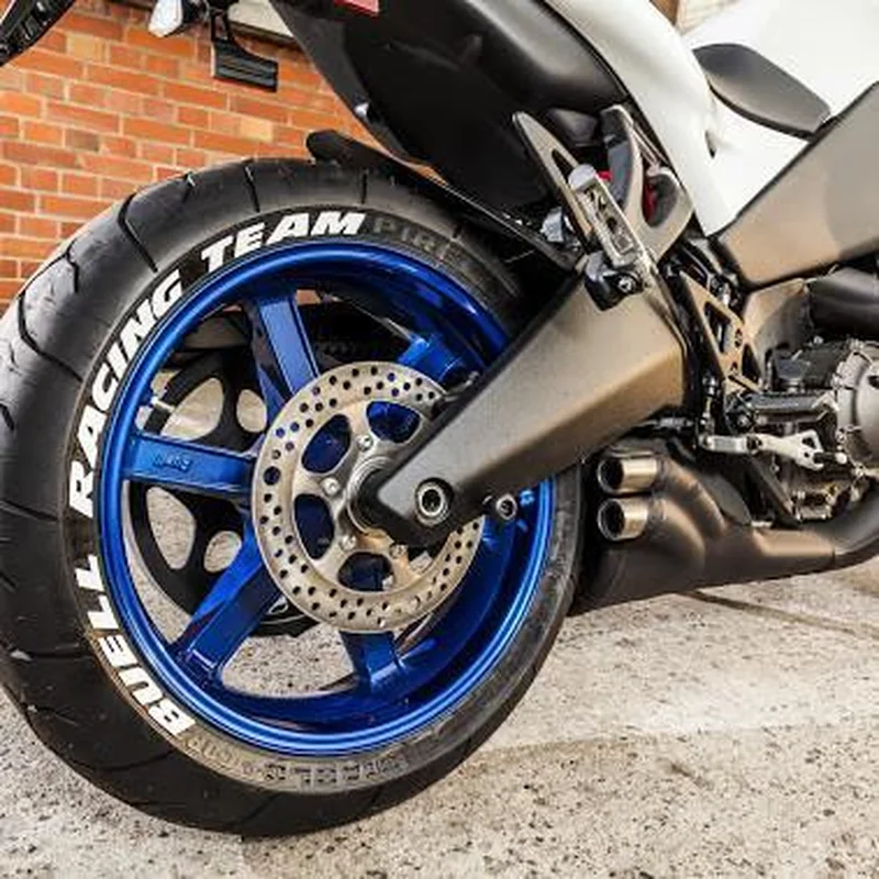 

2023 White Rubber Motorcycle Stickers 3D Logo Motorcycle Tire Letterings Sticker Creative Wheels Label Decals DIY Styling