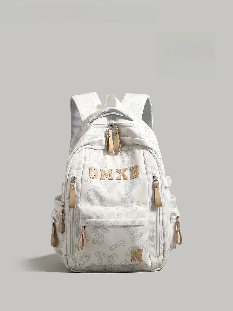 

UR Cute Bear Print Xo Damska легкая дорожная сумка, школьная сумка, новинка 2025, мягкая ручка Sweet College Sle