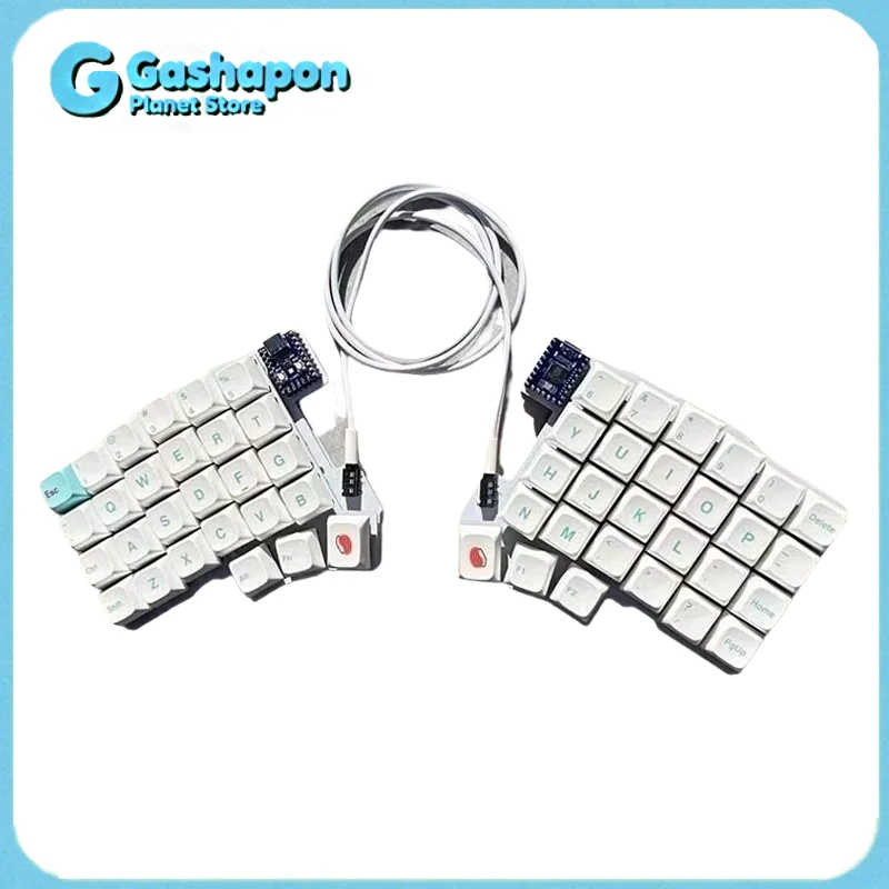 

Silakka54 Ergonomic Split Mechanical Keyboard Hot Swappable QMK VIAL Programmable RP2040 Zero for PC Gaming Custom Keyboard Gift