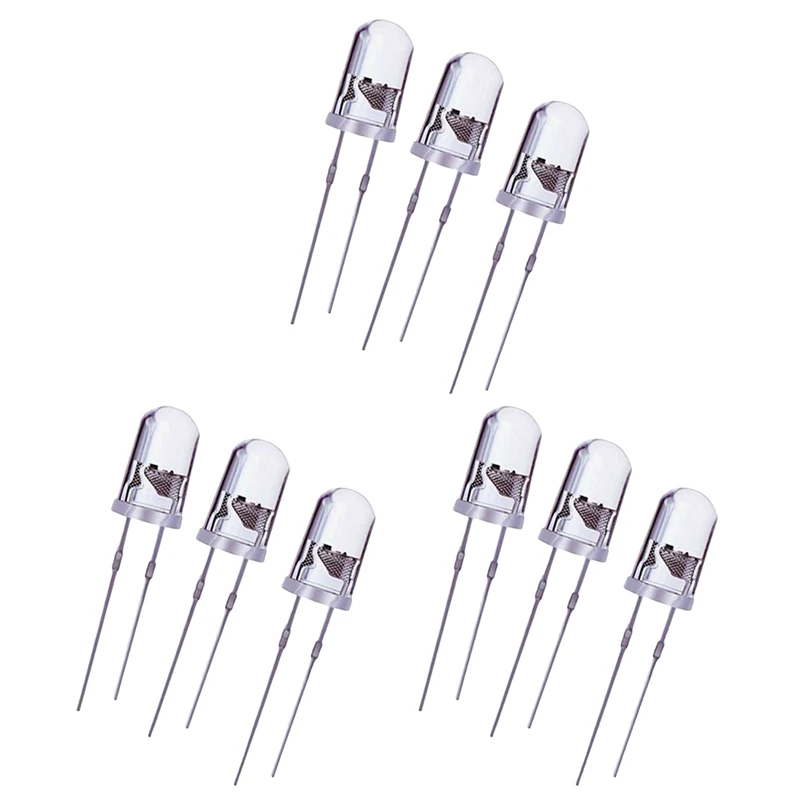 300Pcs/Lot 5Mm Round Purple Uv Led Diode Super Bright Water Clear Led Light Lamp Purple Color