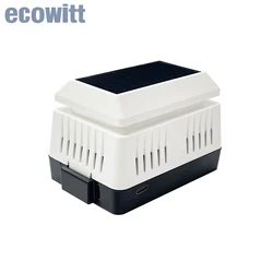 Ecowitt WH41 PM2.5 Sensore di qualità dell'aria Monitor Rilevatore AQI Alimentato a energia solare/batteria - Solo accessorio, non può essere utilizzato da solo