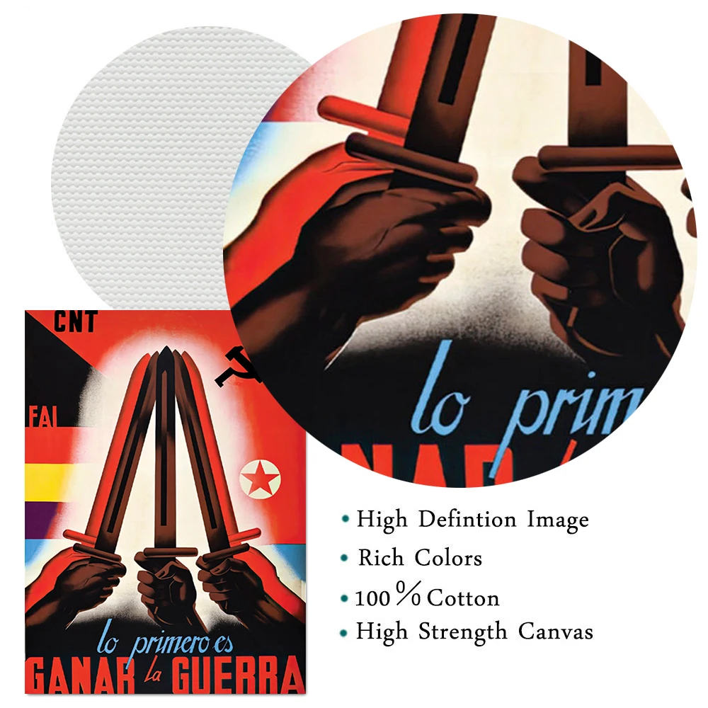 Spanish Civil War Propaganda Poster Republic War Art Poster And Print Tanks Spanish Republic War Picyure Home Decor Unframed - view 6