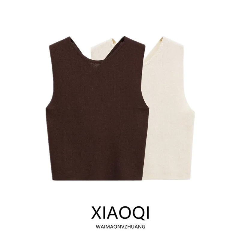 

Summer New Women's Knitted Svel round Ne Ba Split ort Top Faion Commute Sle Slim Fit Pure Color Full-Length
