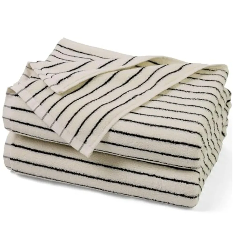 

and Ivory d Bath Towels Set of 2, Lighter and Quick Dry Towels Large 27.5 x 55 Inch, Farmhouse for Bathroom, Pool, Shower