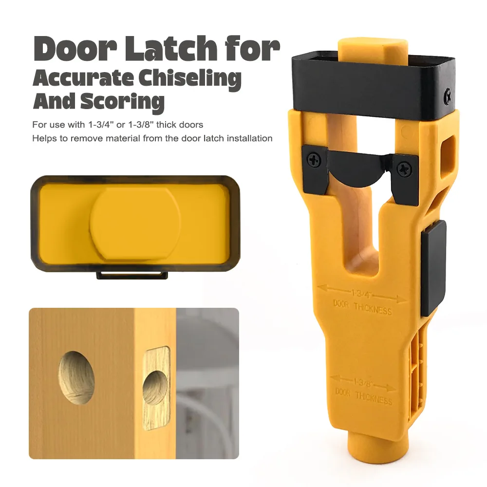 Precision Door Mortise Tool Kit, Heavy‑Duty Anti‑Splinter 1‑3/4in & 1‑3/8in Material Removal Mortise Installation Perforadoras
