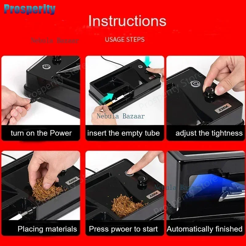 6.5/8 مللي متر ماكينة لف التبغ الأوتوماتيكية بالكامل مع مستشعر الأشعة تحت الحمراء الكهربائية الأسطوانة صانع تغليف السجائر ملحقات التدخين