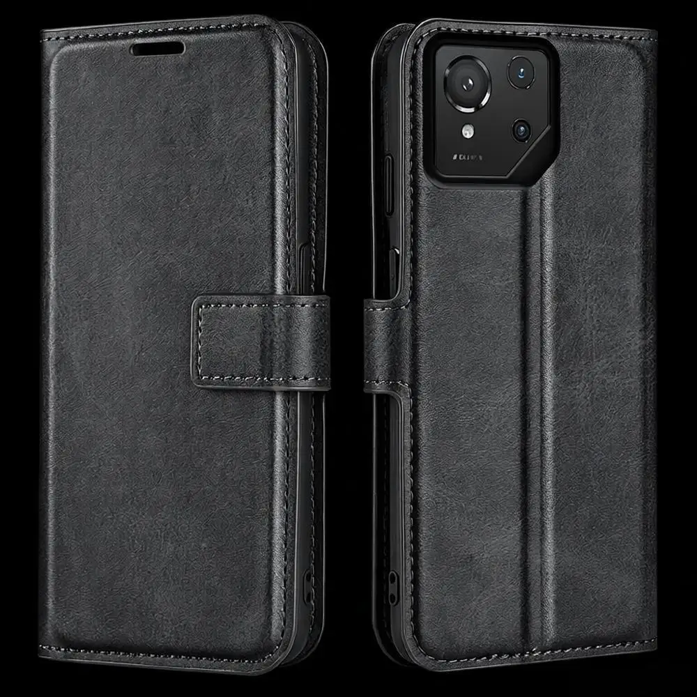 

Magnetic Leather Flip Case For Asus ROG Phone 9 Pro Phone9 Pro ROG Phone 5 Zenfone 8 ZS590KS Phone Cover Wallet Case Coque Funda