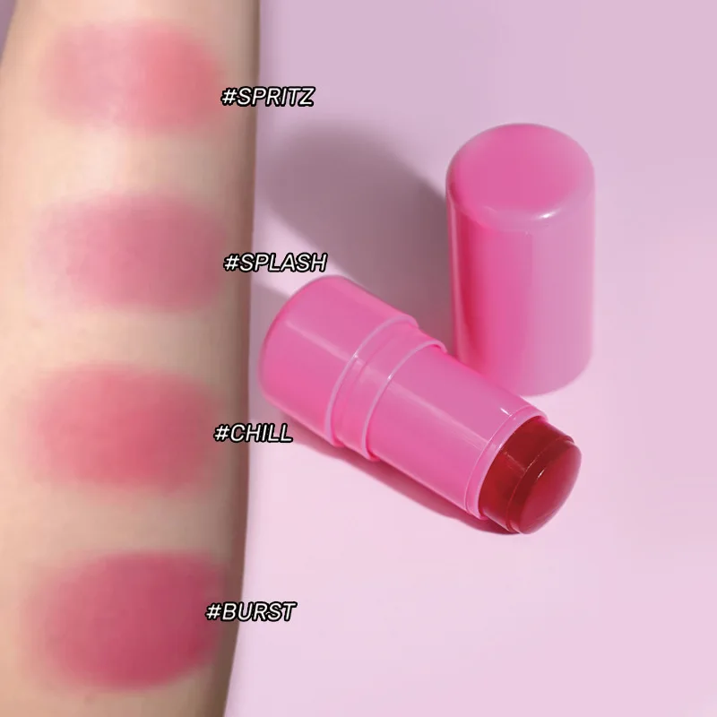 Jelly Blush Stick Niestandardowe logo Plama policzkowa Róż do policzków Odcień w sztyfcie Pigment do makijażu Wegańska twarz Naturalna sprzedaż hurtowa