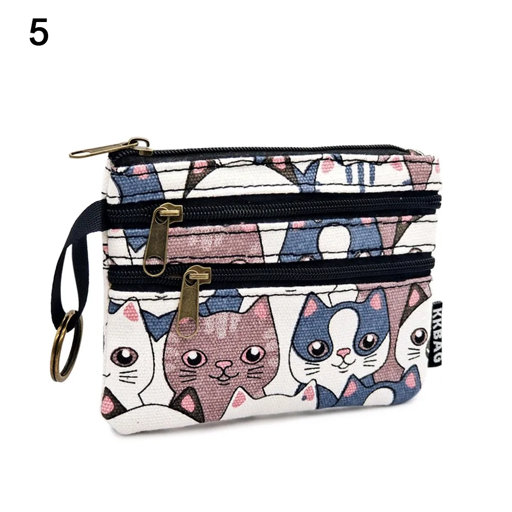 

Cute Waterproof Coin Bag Short Zipper Multi-function Organizer Simple Wallet