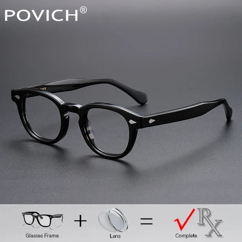 

Round Acetate Bifocal Glasses Men Myopia Optical 1.74 Prescription Eyeglasses Multifocal Custom Progressive Eyewear Retro 2025