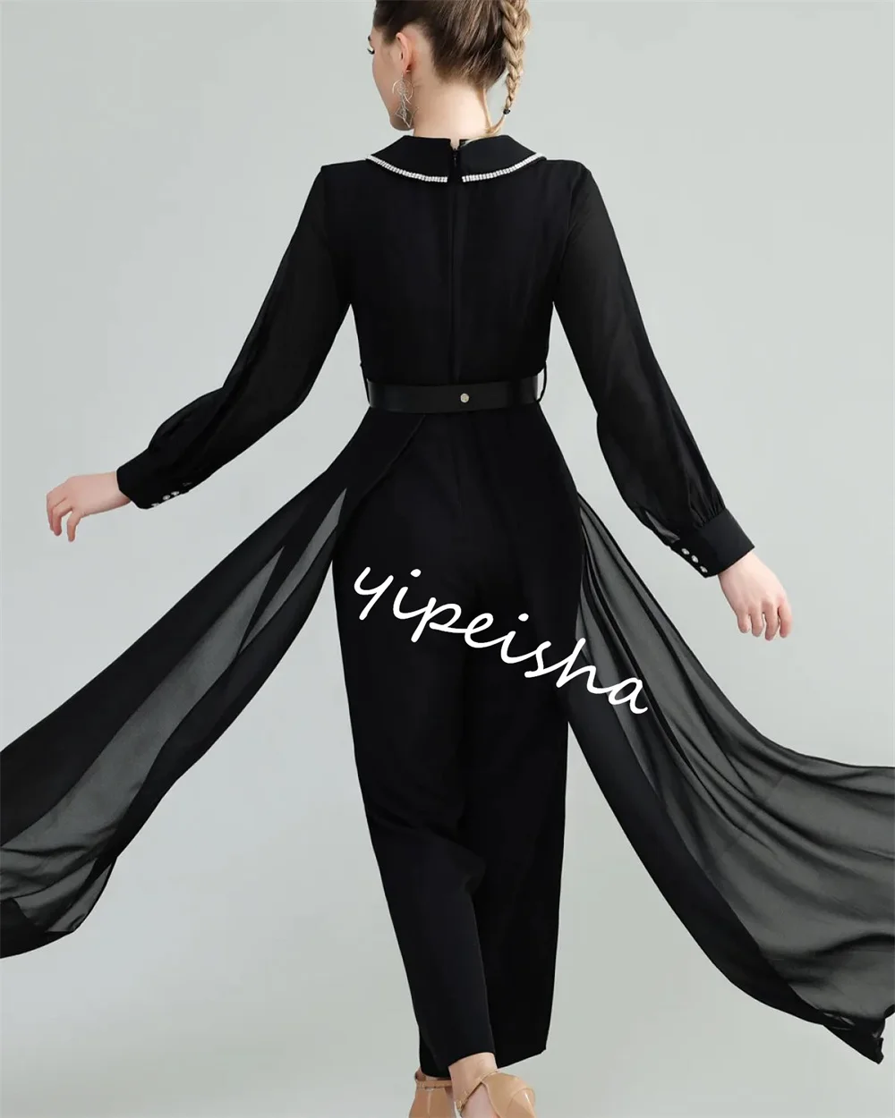 Customized     Jersey Sash Beading Graduation A-line O-Neck Bespoke Occasion Gown Midi es