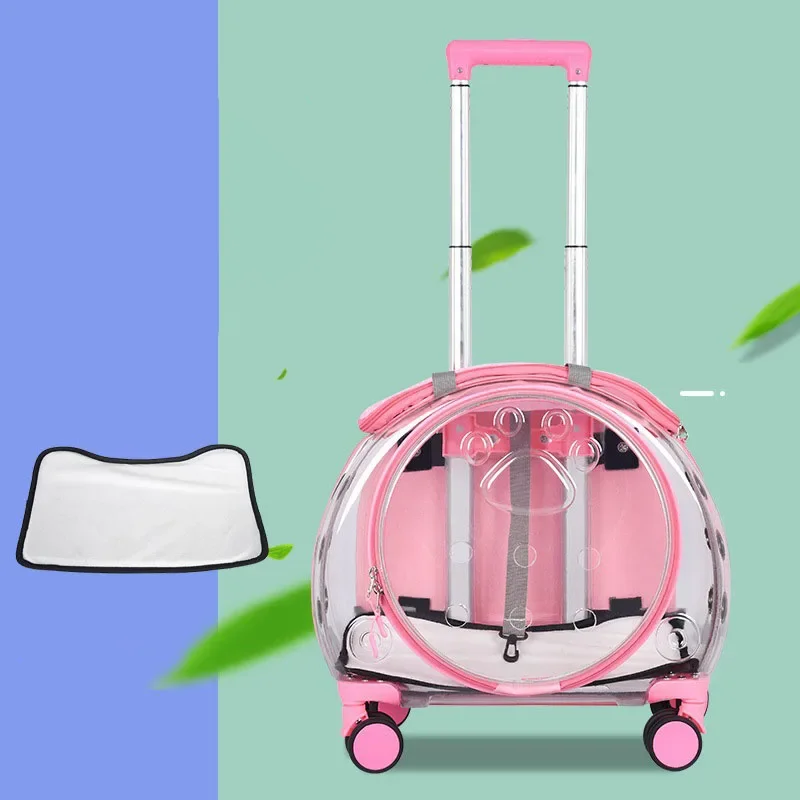 FurStarCustom Maychan Multi-functional Expandable Trolley Stroller Dog Pet Carrier Bag Luggage Case Cat Backpack With 4 Wheels