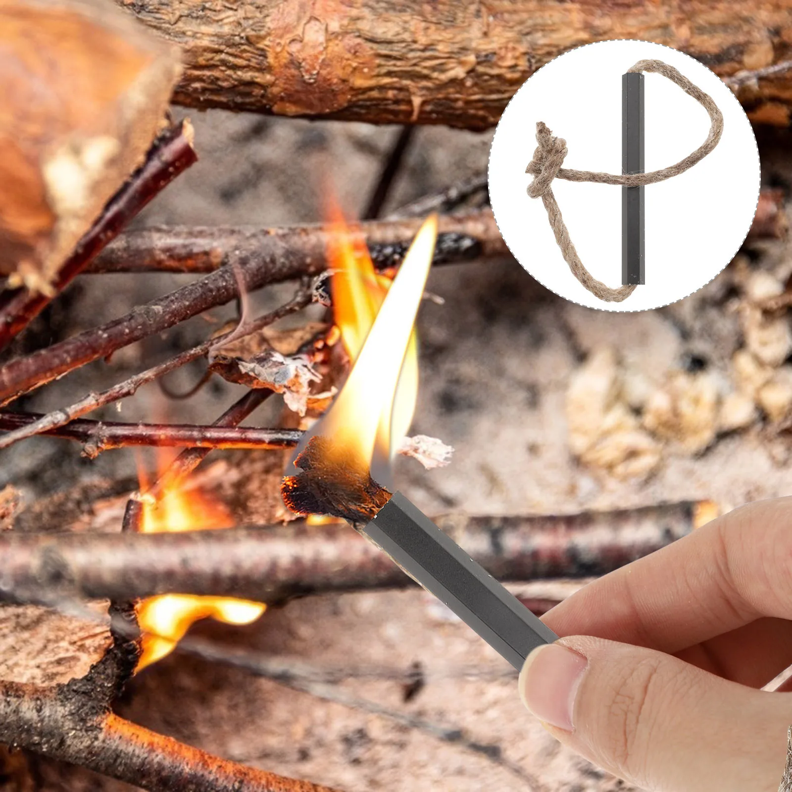 3 قطعة شمع العسل القنب الحبال مقبض ألمونيوم يندبروف مشعل نار بقاء الفتيل حبل للتخييم السفر الموقد لوازم النار في الهواء الطلق