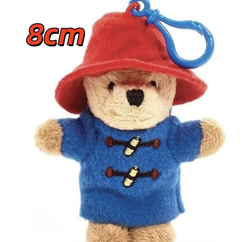 8cm Britain Paddington Bear plush dolls Kawaii Small Bear Stuffed Dolls High Quality Children Christmas Birthday Gifts