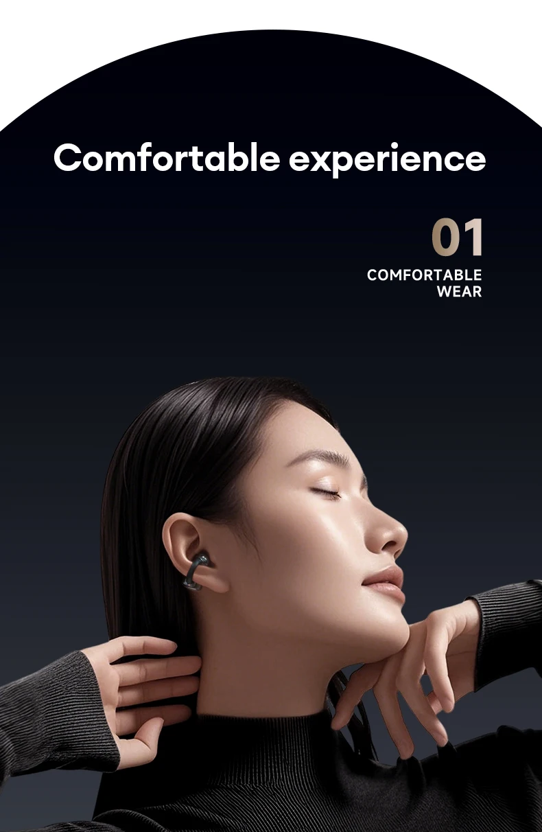 Choice Monster MQT65 OWS Bluetooth 6.0 Earphones Low Latency Earclip Bluetooth Headphones HD Call HiFi Music Game Sport Earbuds