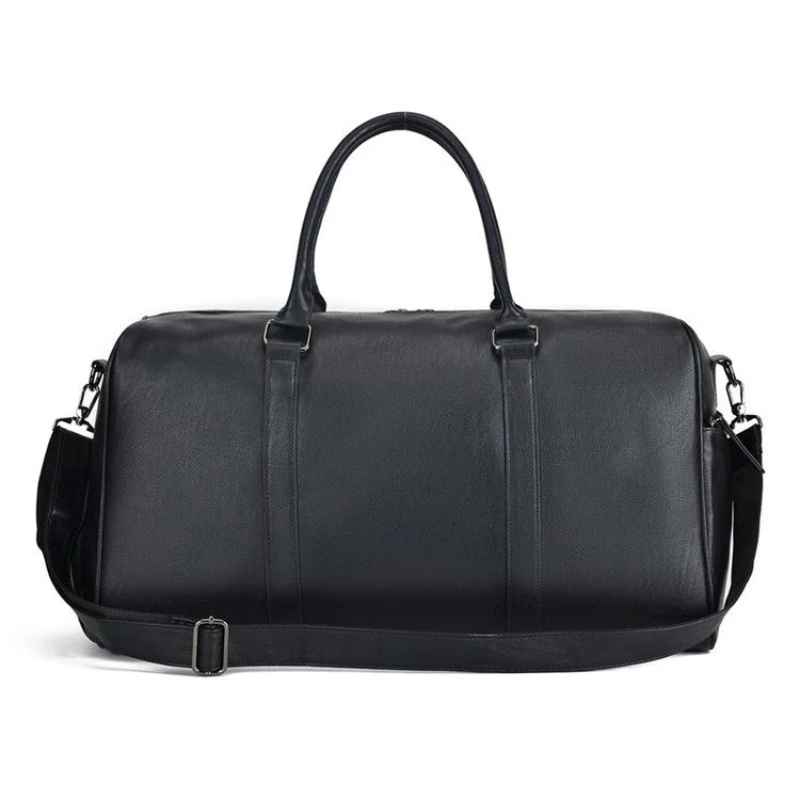 Imagem -05 - Bolsas de Viagem com Zíper pu Preto Masculino Grande Capacidade Bolsas de Viagem Simples Alta Qualidade Clássicos Versáteis Moda 2024