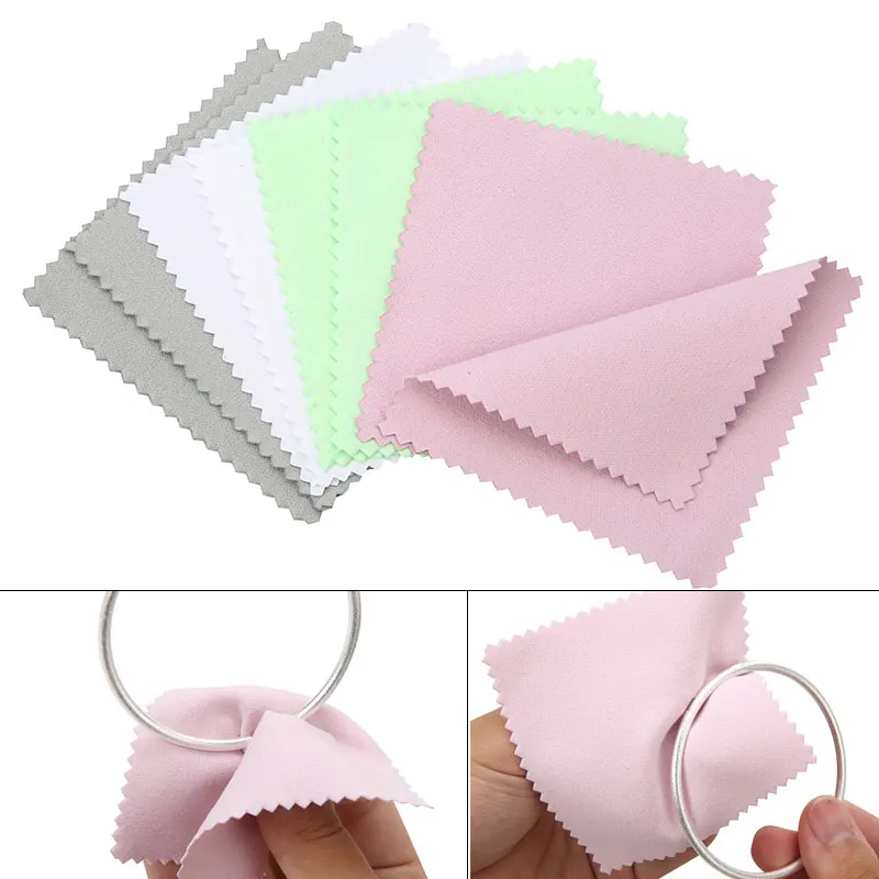 

20pcs 8X8cm Jewelry Silver Polish Cloth Polishing Cleaning Polishing Cloth Clean Wipe Wiping Cloth For Diy Jewelry Making Tools