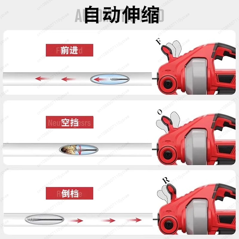 Electric Drain Cleaner for Home, Portable Toilet Unclogger Tool, Fast Pipe Blockage Removal with Battery