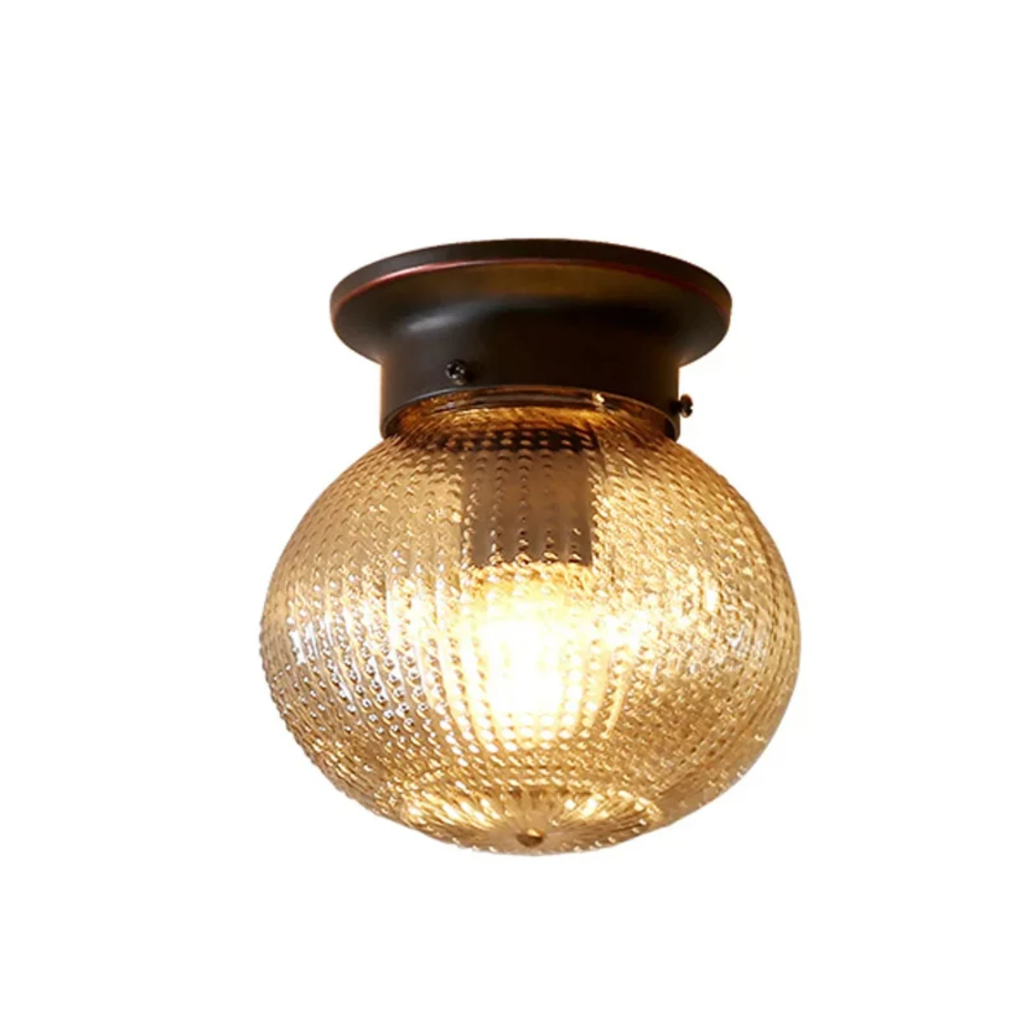 Nieuwe eless charme. Voeg een vleugje luxe toe met de vintage glazen ronde LED-plafondlampen, perfect voor het creëren van een warm en uitnodigen