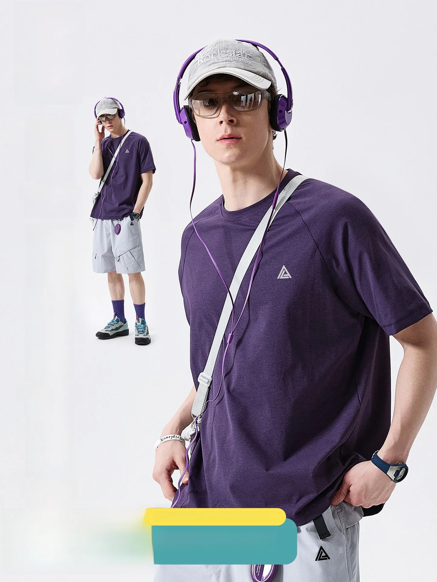 

LAZY DAY Lightweight Qui-Dry Outdoor Sports T-irt Men's Loose Fit Gym Hiking ort Sve Anti-Bacterial Polyester Fiber