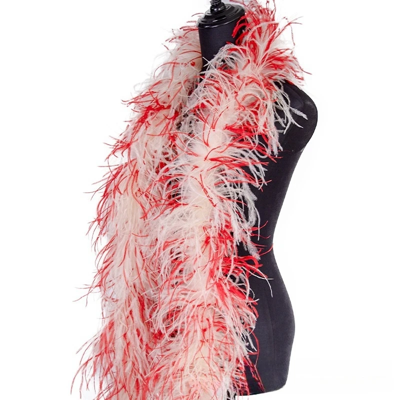 

4 слоя, 2 метра, боа из страусиных перьев и перьев, шарф с радужной отделкой, шаль с шлейфом для свадебного платья, одежда, шарф, декор, смешанные цвета