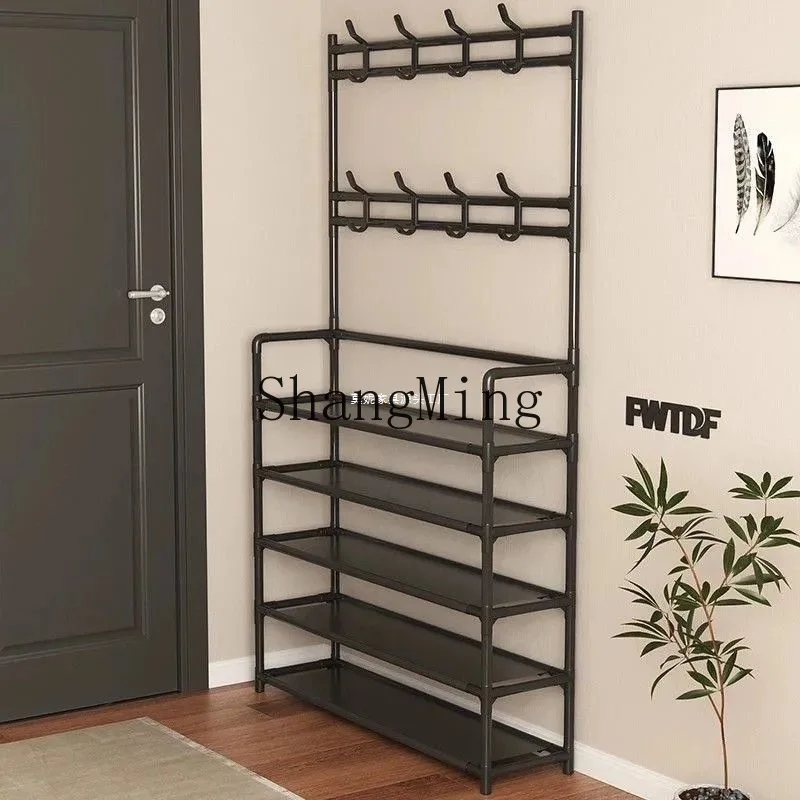 

CL Simple Shoe Floor-standing Integrated Shoe and Hat Rack Entrance Coat Rack Shelf Rental Room Cabinet