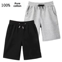 Men's 100% Pure Cotton Quick Dry Five-Part Summer Shorts Casual Loose Fit Comfortable Breathable Lightweight Solid Color